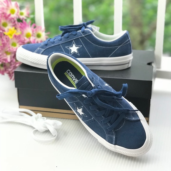 converse one star chambray dots low top